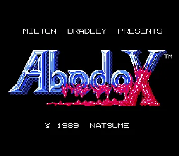 Abadox - The Deadly Inner War (USA) screen shot title